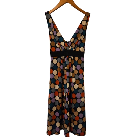 BCX Polka Dot V-Neck Backless Sundress - Picture 1 of 4